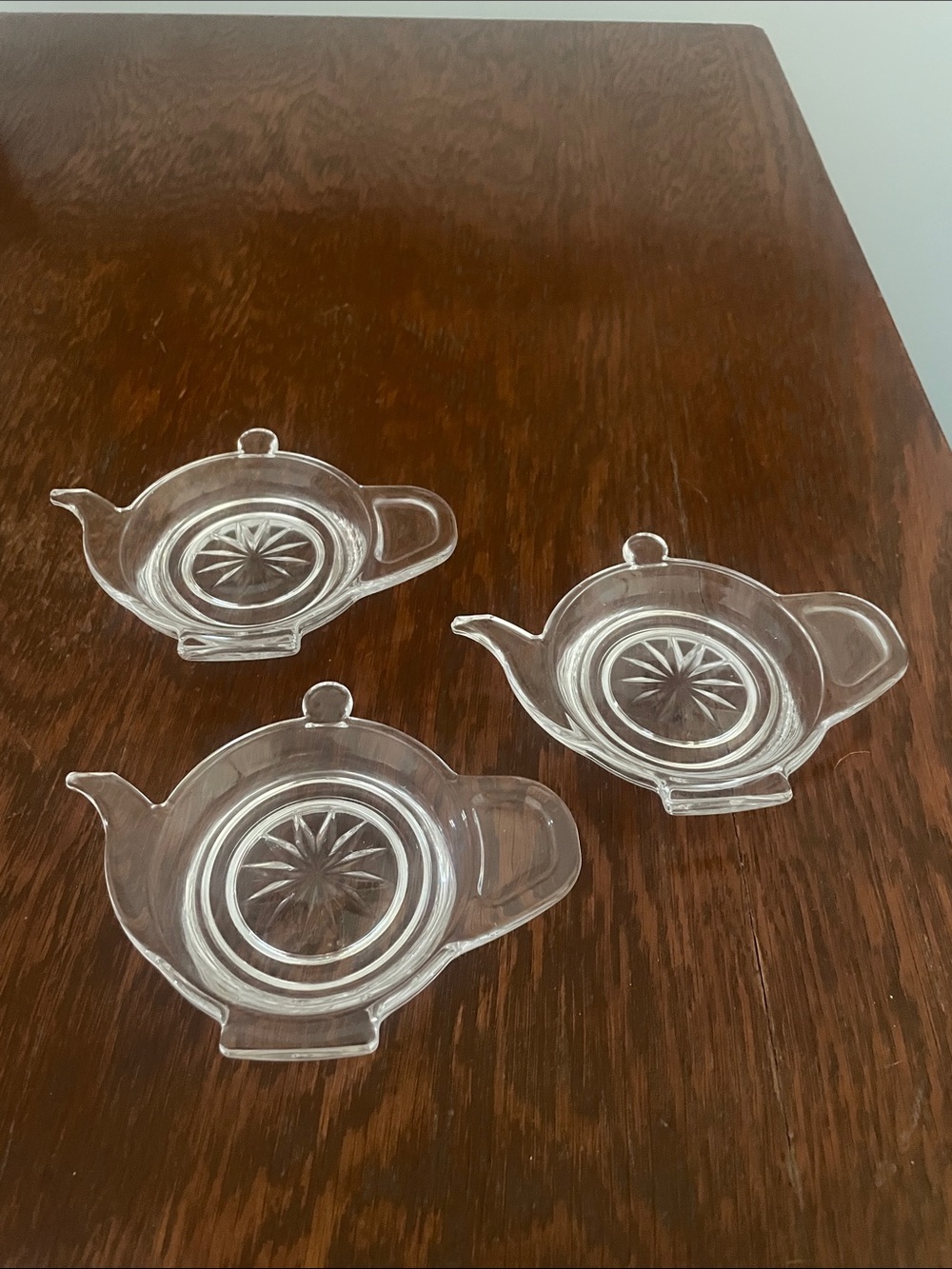 Elegant Clear Glass Teapot shape tea bag  caddies